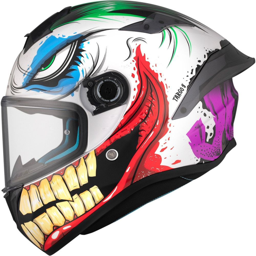 MT Targo S Joke A5 ECE-22.06 Full Face Helmet Gloss White FREE P&P