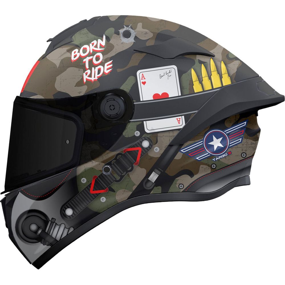 MT Helmets Targo S Patton A1 Matt Green Camo