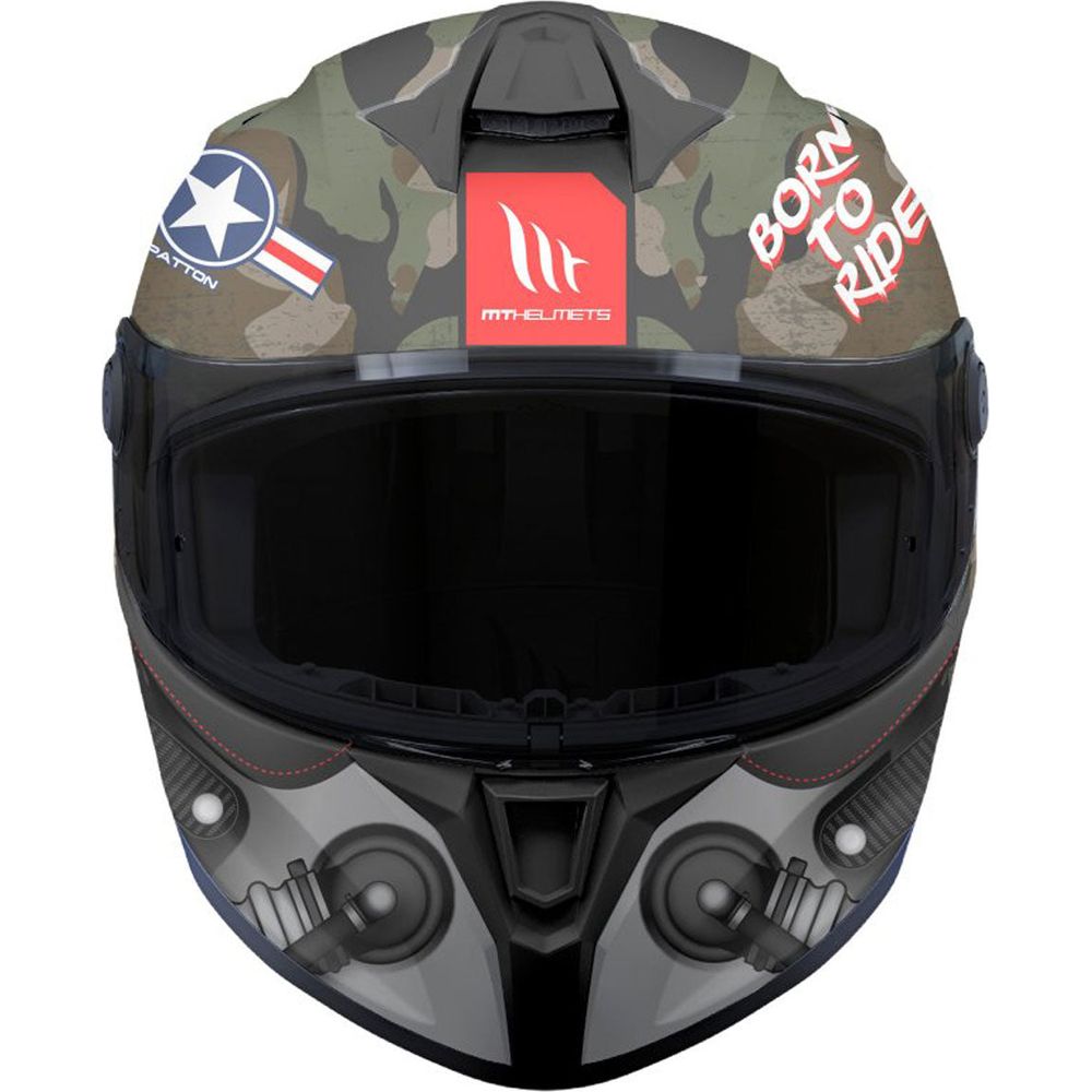 MT Helmets Targo S Patton A1 Matt Green Camo