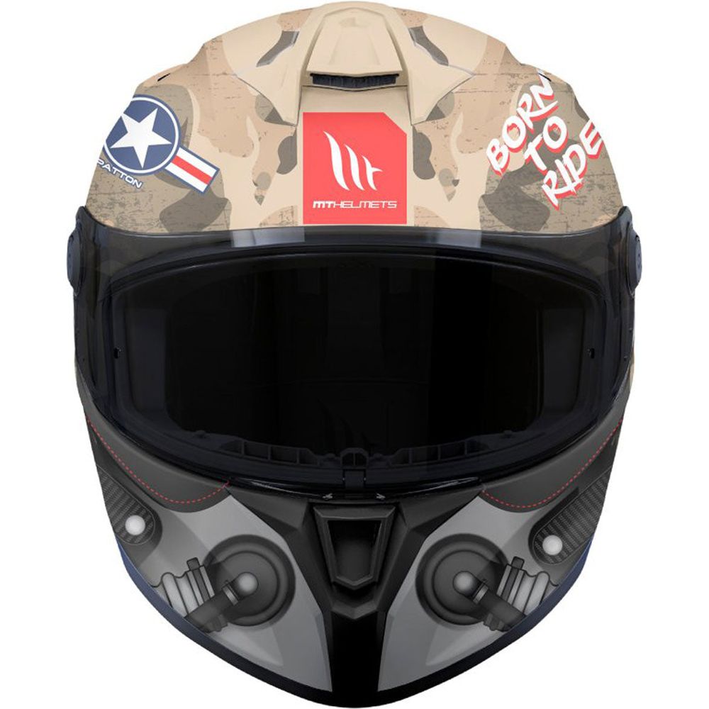 MT Helmets Targo S Patton A2 Matt Sand Camo
