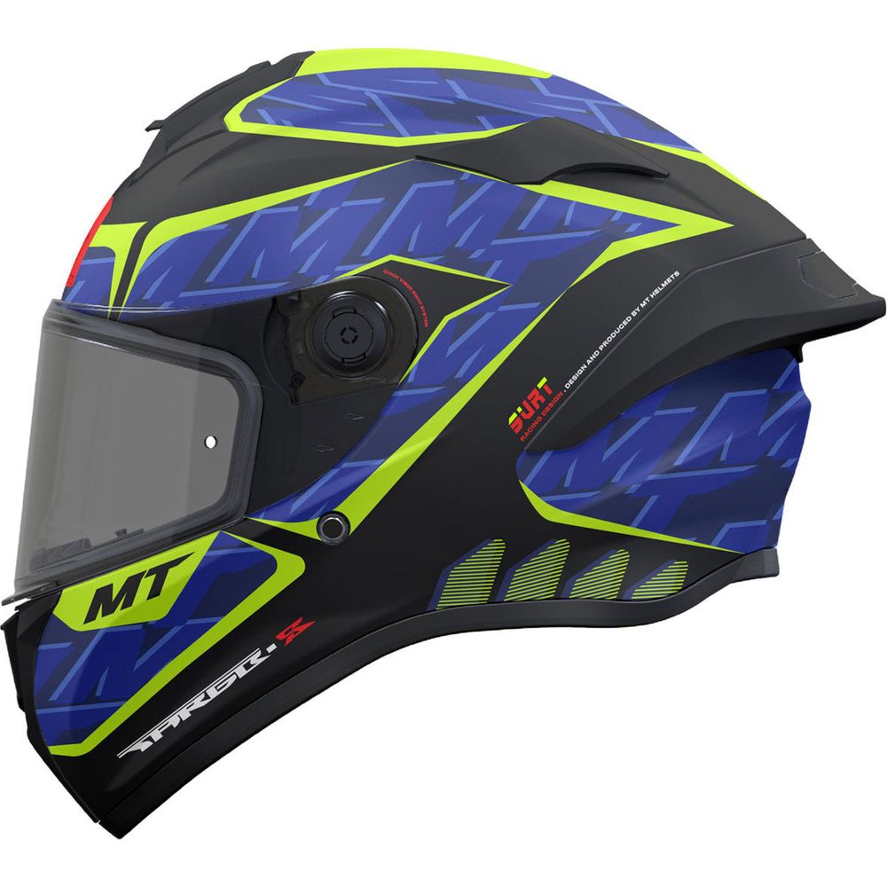 MT Helmets Targo S Surt B13 Matt Black / Blue / Yellow