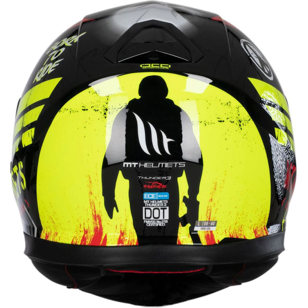 MT Helmets Thunder 3 Sniper Gloss Black / Fluo Yellow