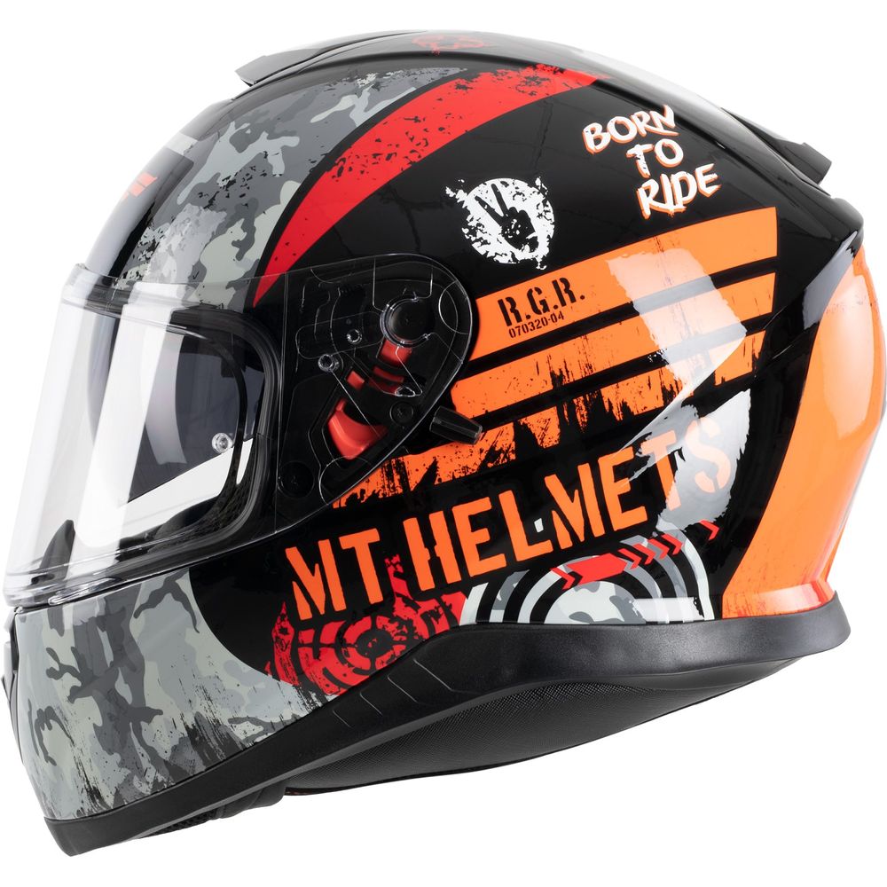 MT Helmets Thunder 3 Sniper Gloss Black / Orange