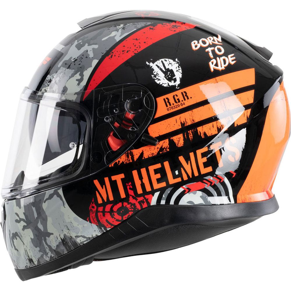 MT Helmets Thunder 3 Sniper Gloss Black / Orange