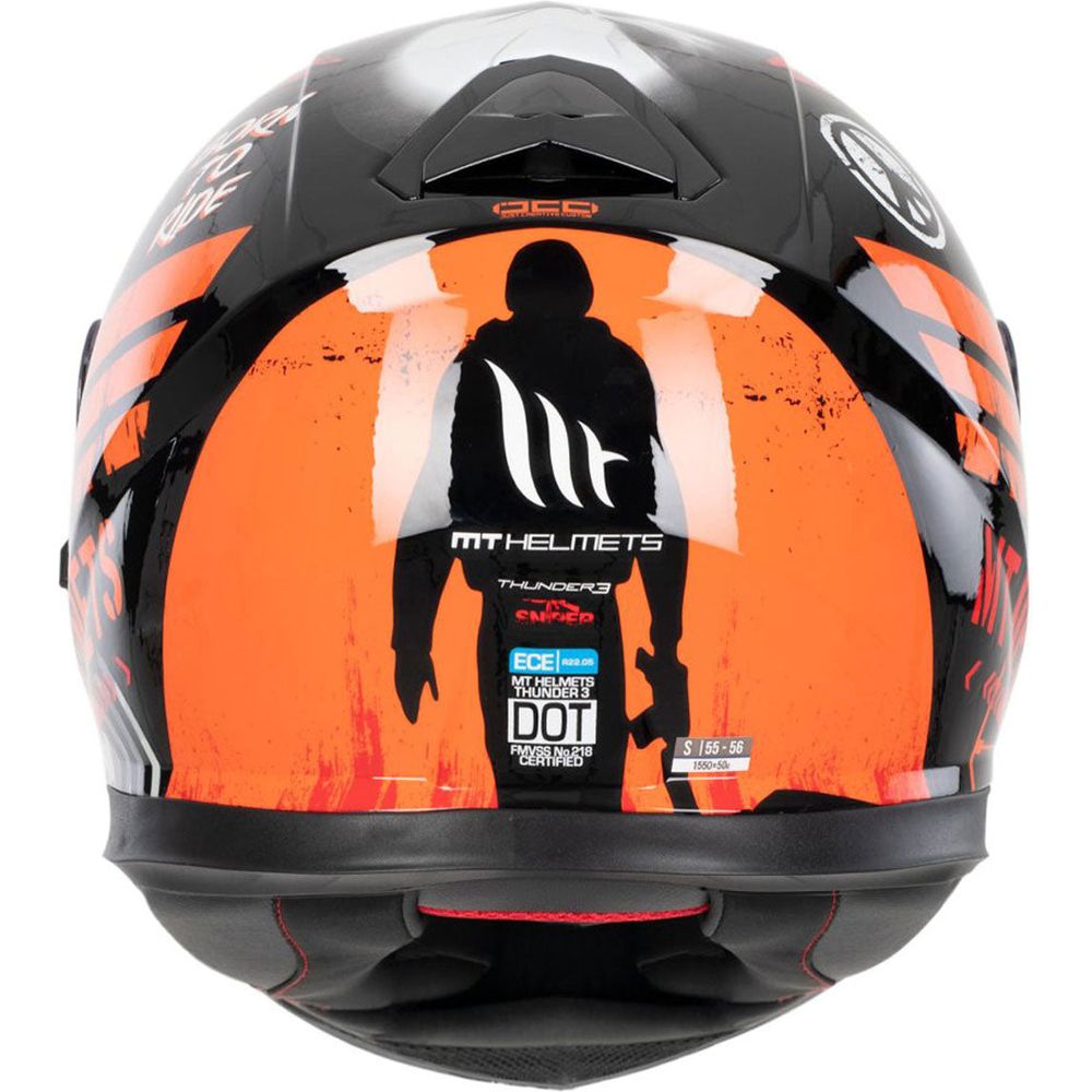MT Helmets Thunder 3 Sniper Gloss Black / Orange