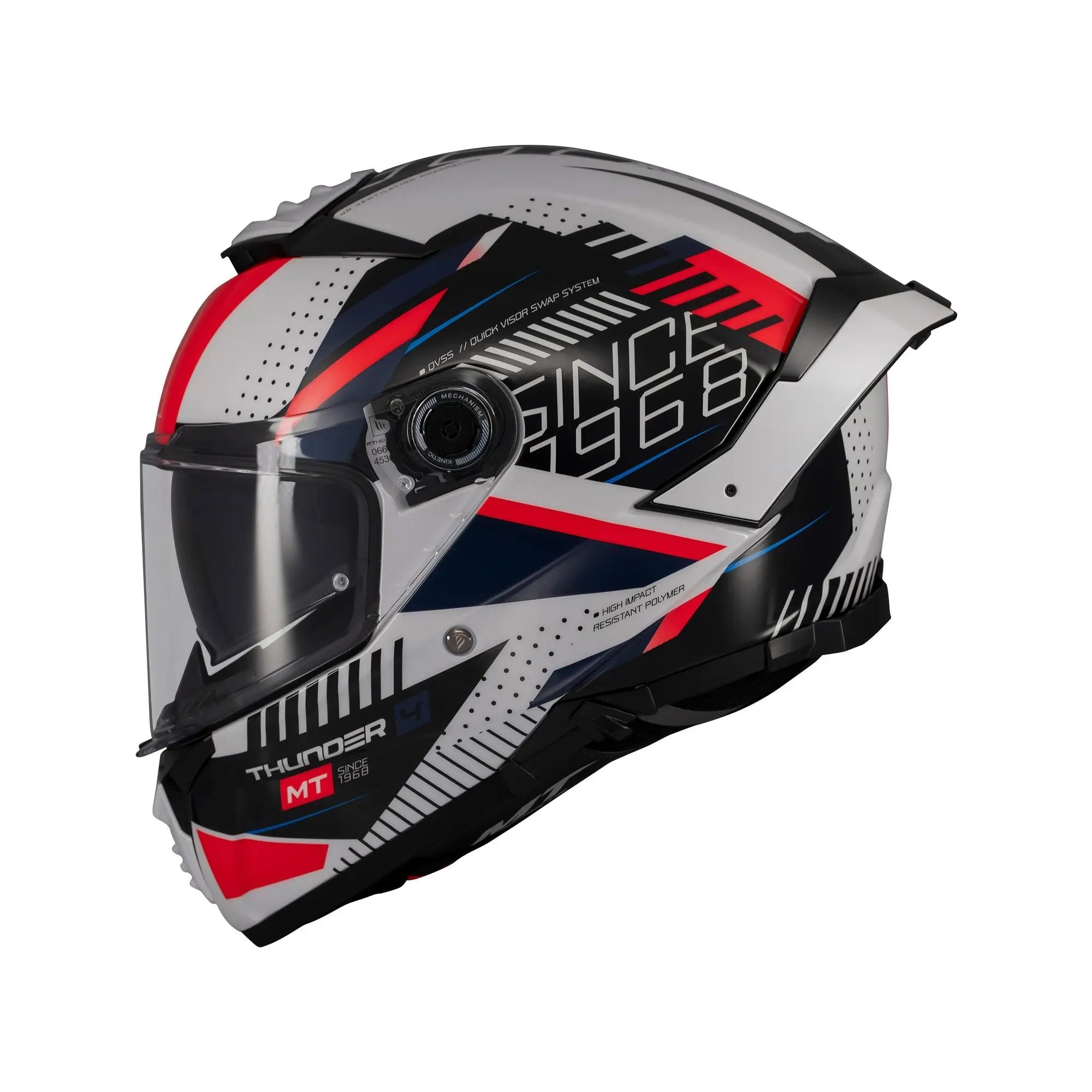 MT Thunder 4 SV Lumin A7 Gloss White / Blue / Red FREE UK Delivery, FREE 365 Day Returns | Moto Central