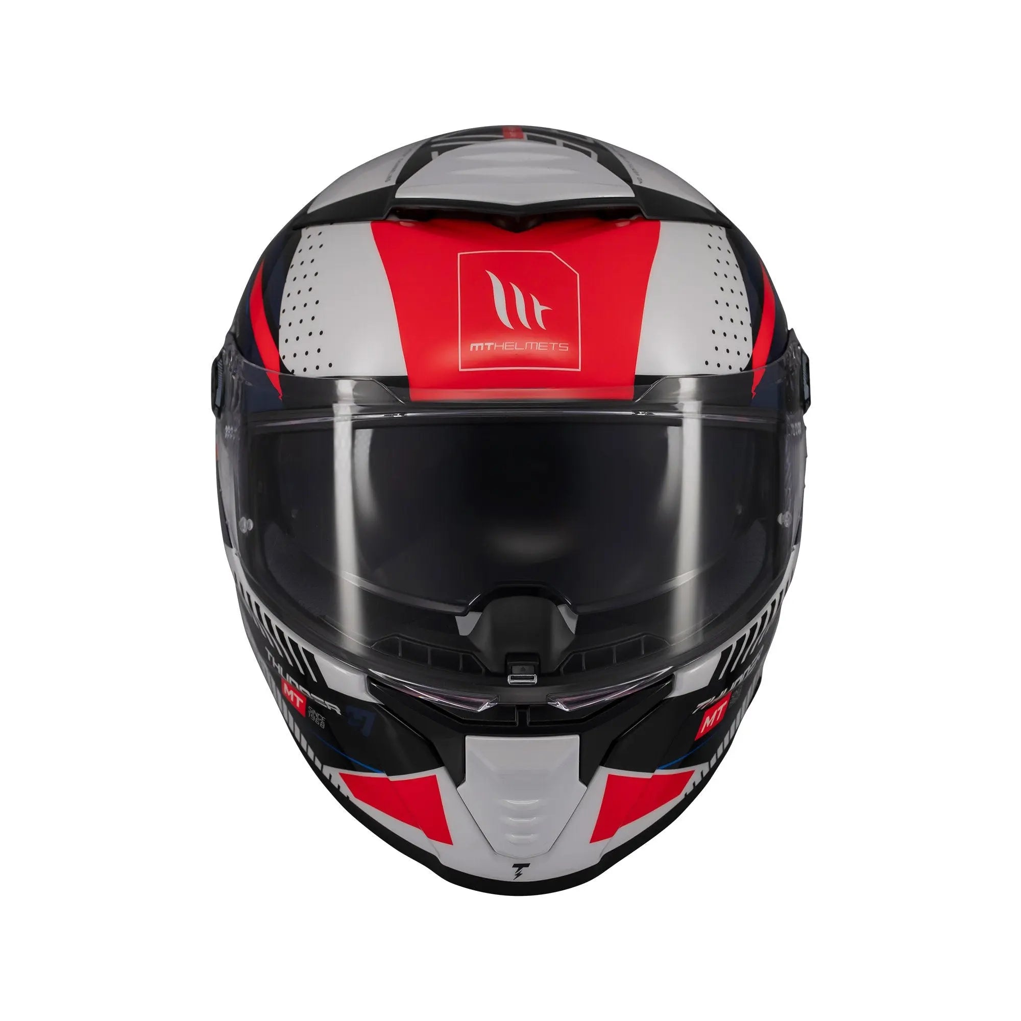 MT Thunder 4 SV Lumin A7 Gloss White / Blue / Red FREE UK Delivery, FREE 365 Day Returns | Moto Central