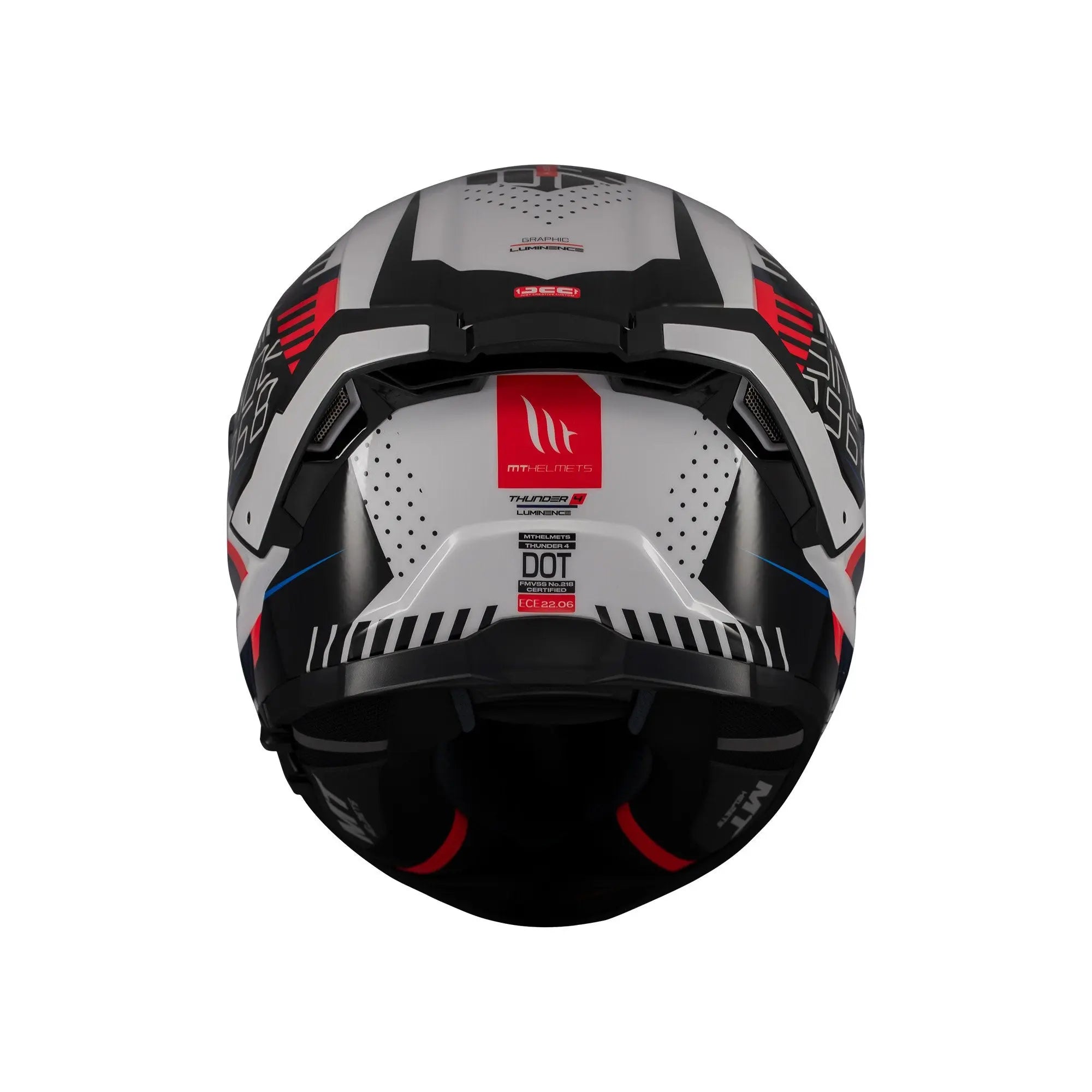 MT Thunder 4 SV Lumin A7 Gloss White / Blue / Red FREE UK Delivery, FREE 365 Day Returns | Moto Central