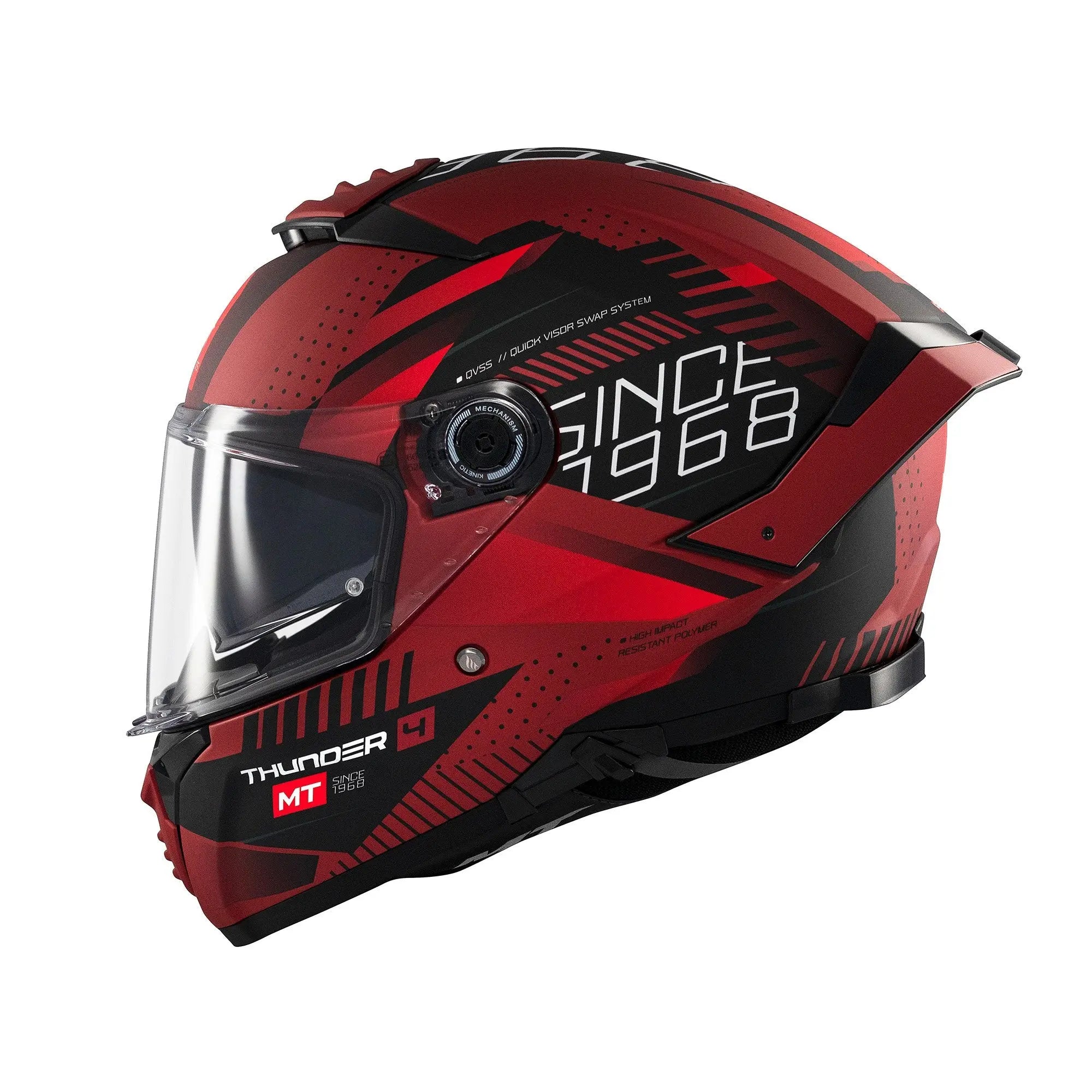 MT Thunder 4 SV Lumin D5 Matt Red FREE UK Delivery, FREE 365 Day Returns | Moto Central