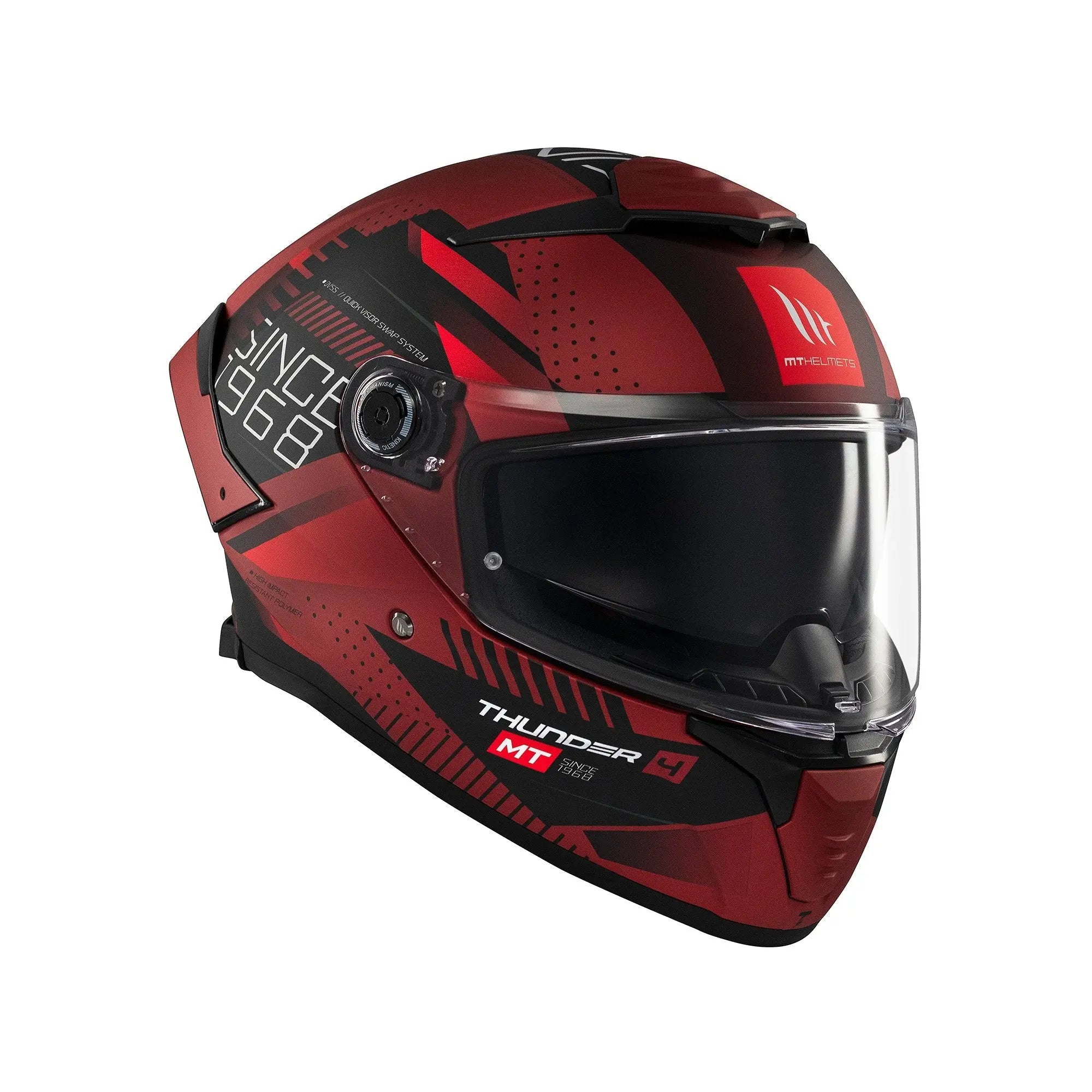 MT Thunder 4 SV Lumin D5 Matt Red FREE UK Delivery, FREE 365 Day Returns | Moto Central
