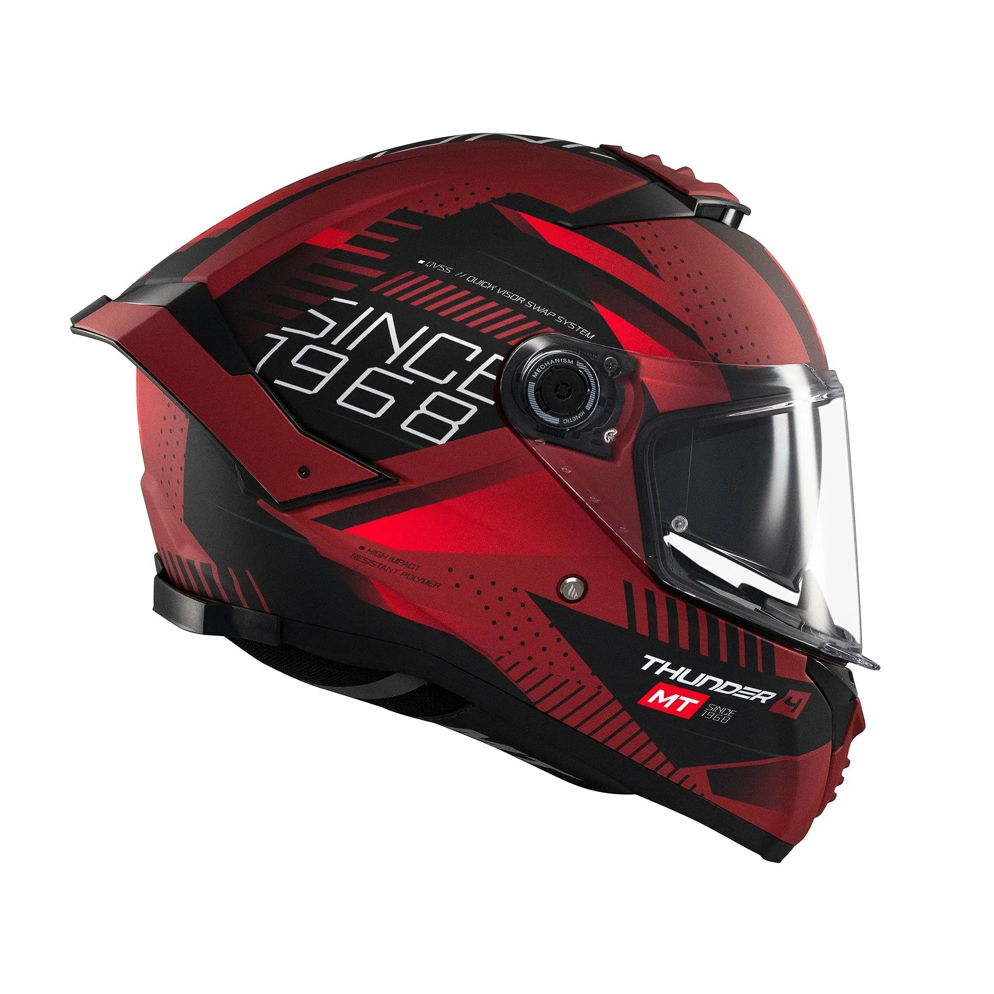 MT Thunder 4 SV Lumin D5 Matt Red FREE UK Delivery, FREE 365 Day Returns | Moto Central