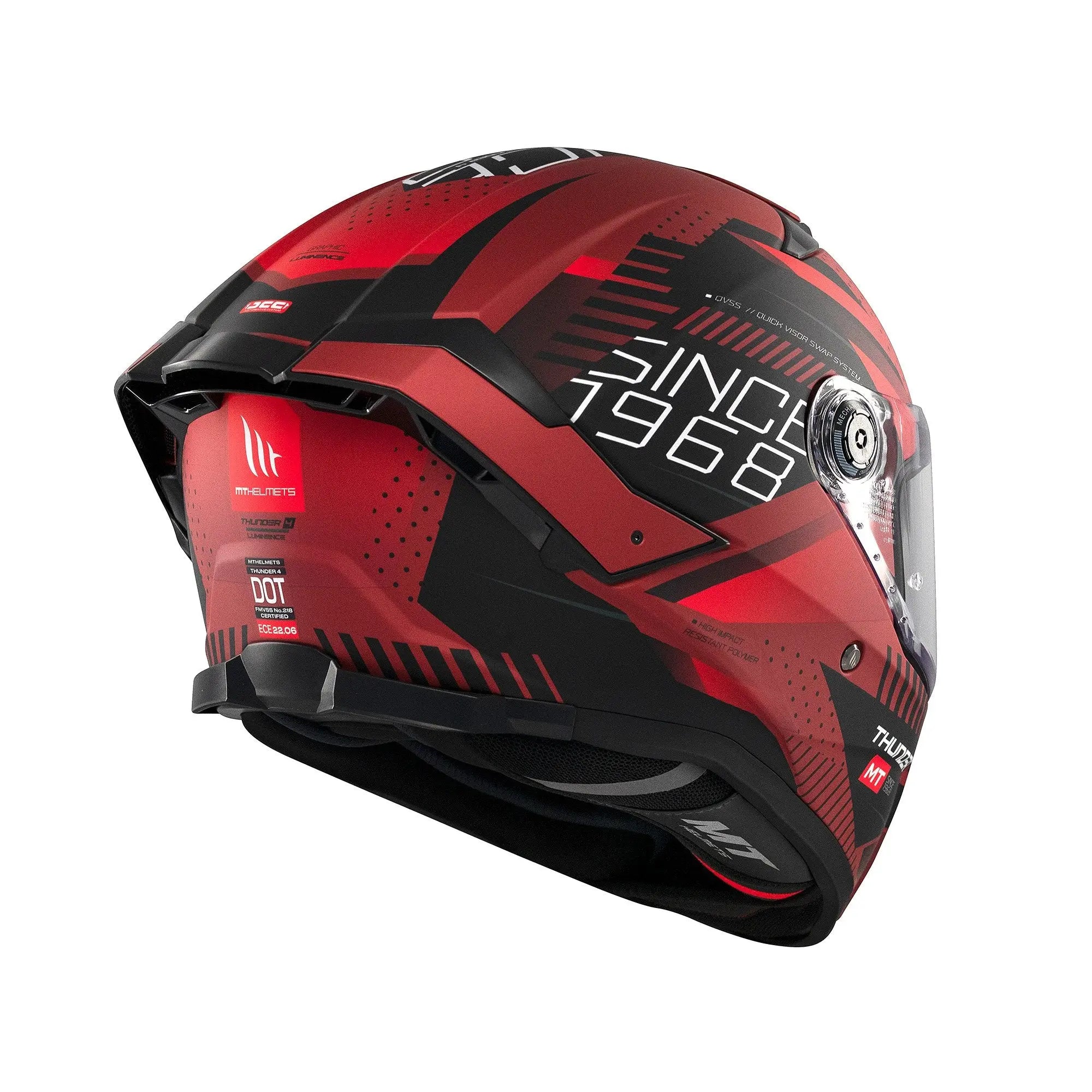 MT Thunder 4 SV Lumin D5 Matt Red FREE UK Delivery, FREE 365 Day Returns | Moto Central