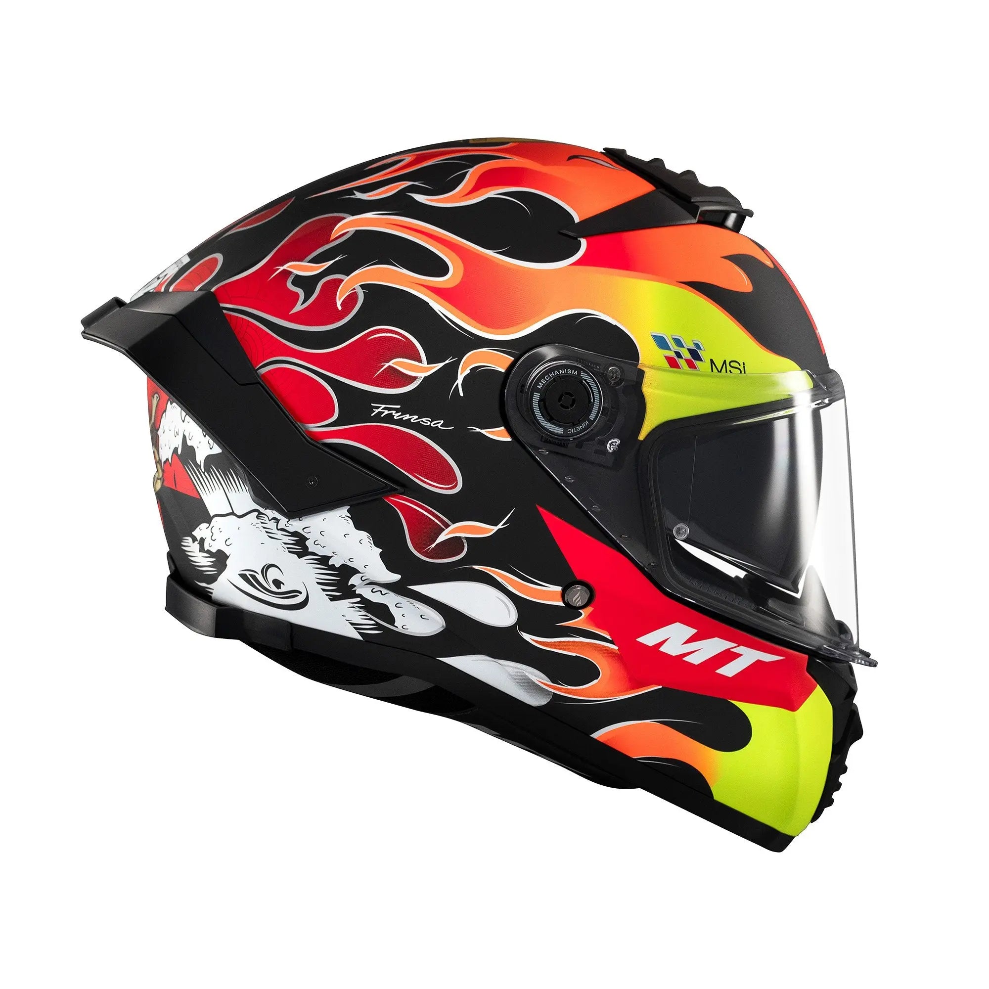 MT Thunder 4 SV Yamanaka B3 Matt Fluo Yellow / Red FREE UK Delivery, FREE 365 Day Returns | Moto Central
