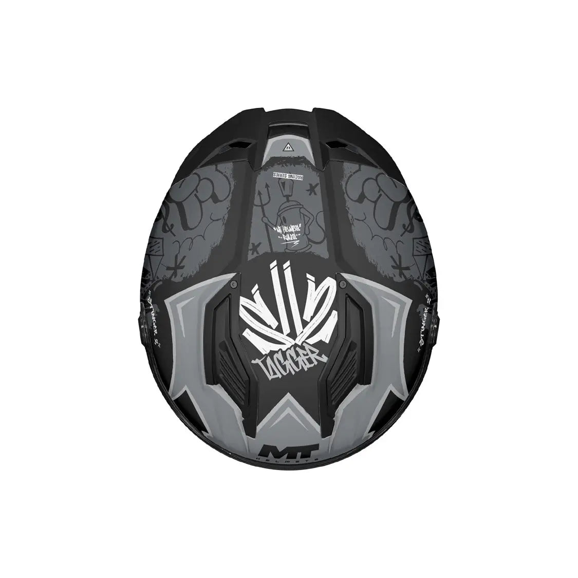 MT Helmet Stinger 2 Tagger B2 Matt Grey / Black FREE UK Delivery, FREE 365 Day Returns | Moto Central