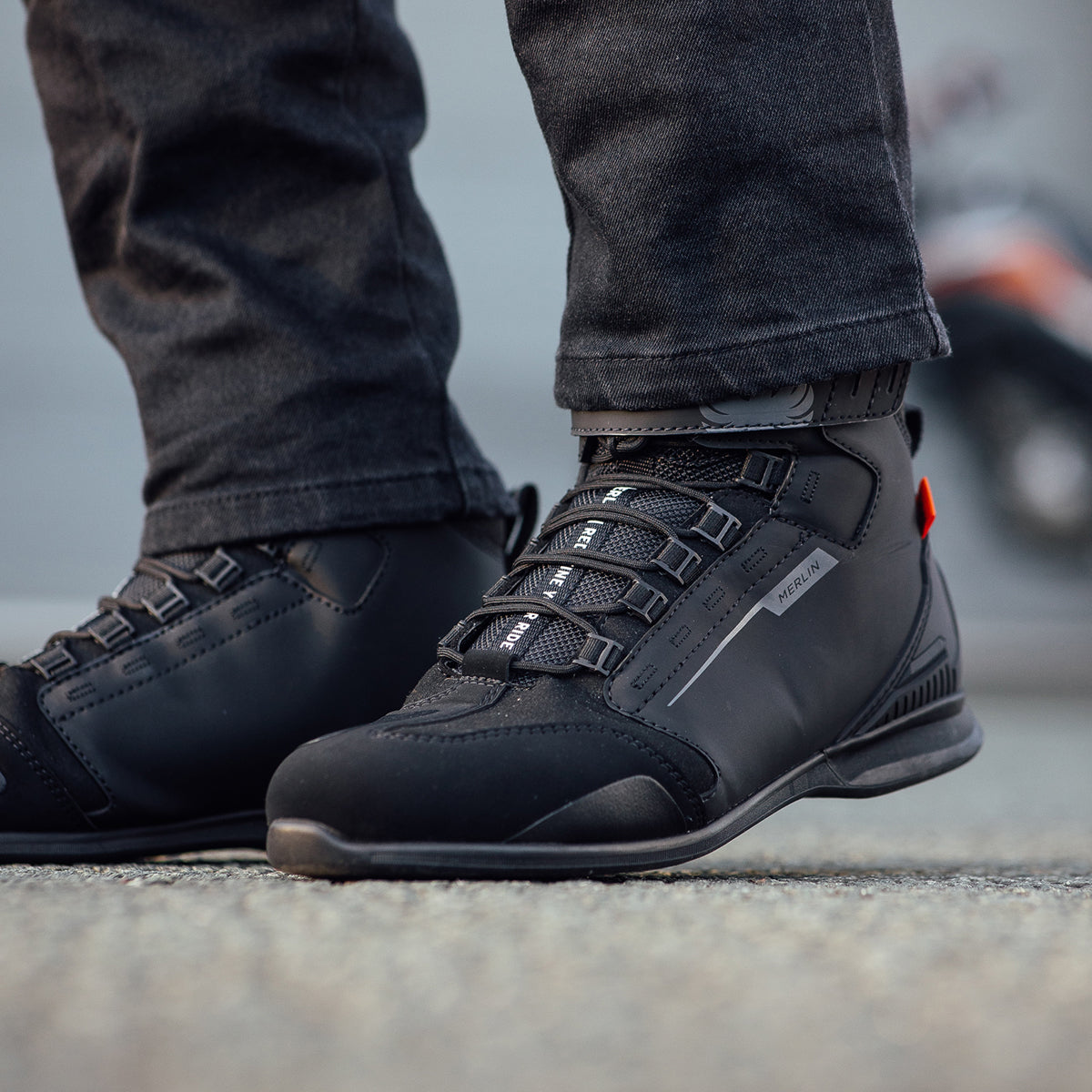 Merlin Street Pro D3O Waterproof Boots Black FREE UK Delivery, FREE 365 Day Returns | Moto Central