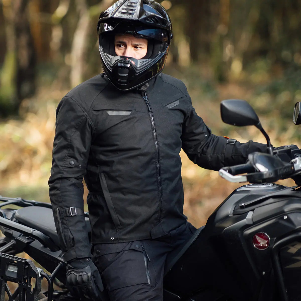 Merlin Taos Waterproof D3O Textile Jacket Black FREE UK Delivery, FREE 365 Day Returns | Moto Central