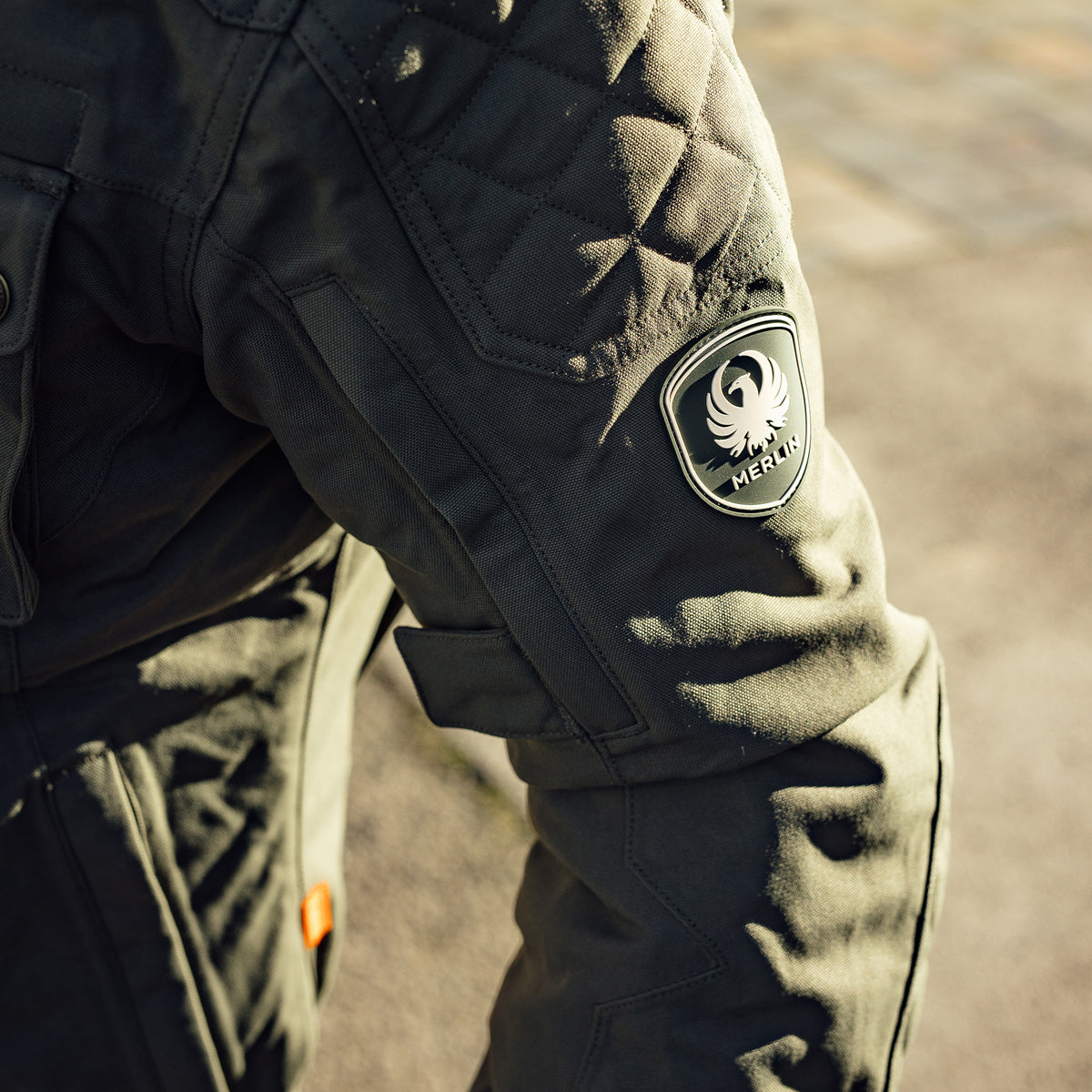 Merlin Coplow Eco D3O Laminated Textile Jacket Green FREE UK Delivery, FREE 365 Day Returns | Moto Central