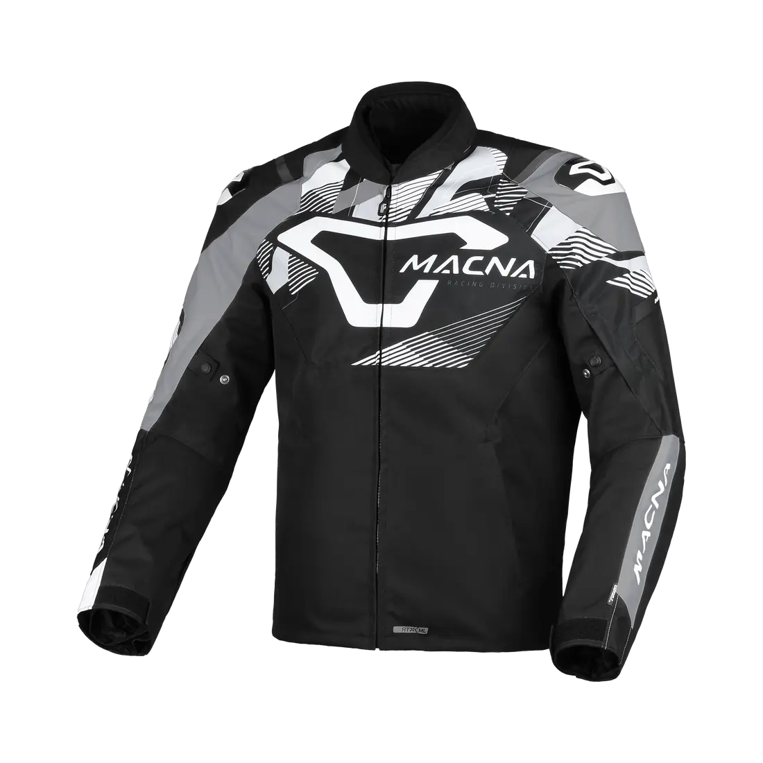 Macna Admyre Textile Jacket Black / White FREE UK Delivery, FREE 365 Day Returns | Moto Central