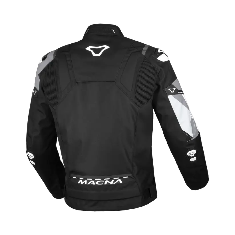 Macna Admyre Textile Jacket Black / White FREE UK Delivery, FREE 365 Day Returns | Moto Central