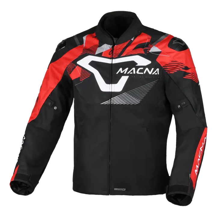 Macna Admyre Textile Jacket Black / Red front view