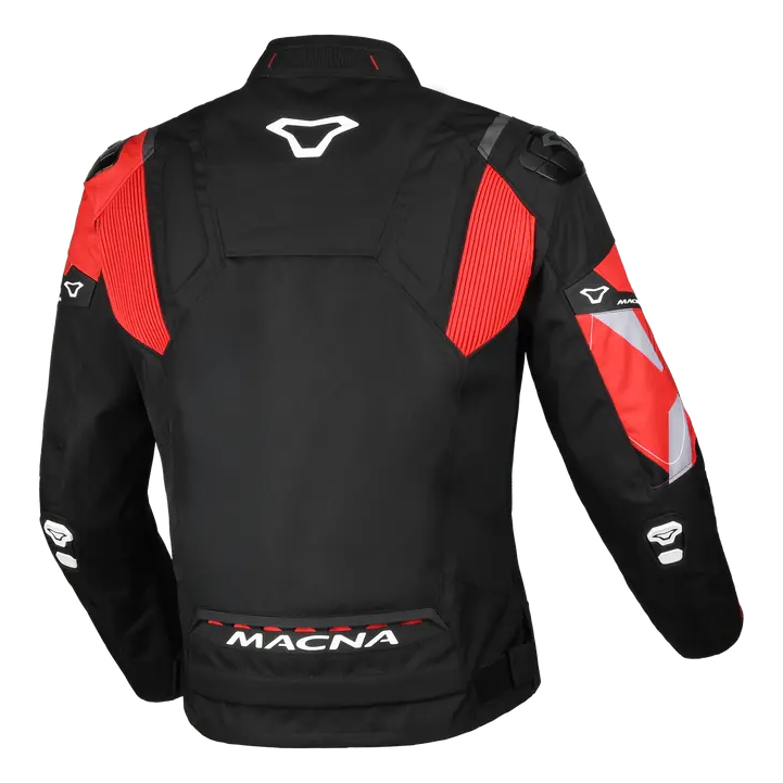 Macna Admyre Textile Jacket Black / Red rear view