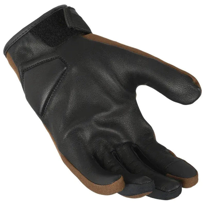 Macna Astrill Short Leather / Textile Gloves Brown / Black - FREE UK Shipping, FREE 365 Day Returns | Moto Central