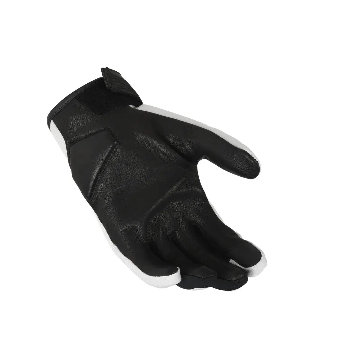 Macna Astrill Short Leather / Textile Gloves Light Grey / Black - FREE UK Shipping, FREE 365 Day Returns | Moto Central