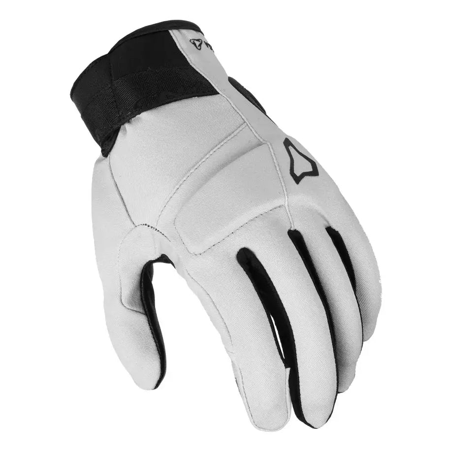 Macna Astrilla Ladies Leather / Textile Gloves Light Grey / Black - FREE UK Shipping, FREE 365 Day Returns | Moto Central