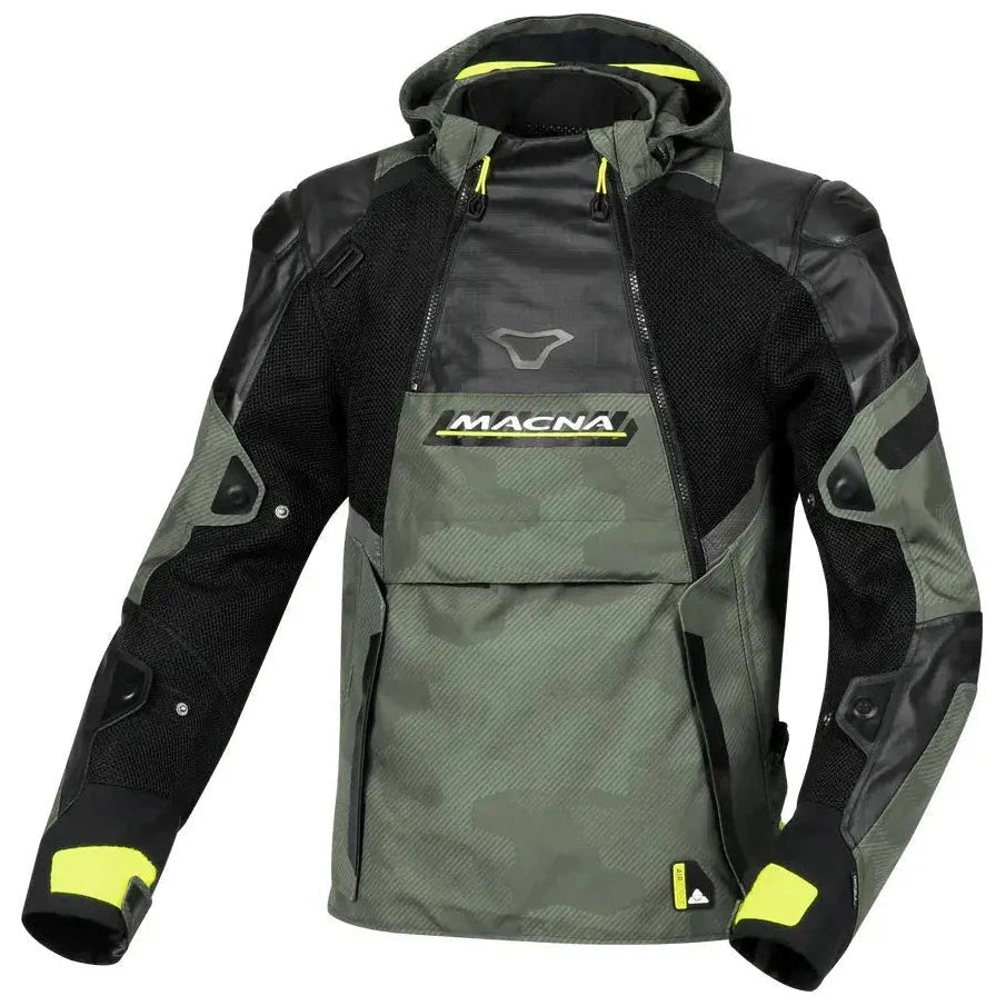 Macna Bradical Textile Jacket Green / Black / Fluo Yellow - FREE UK Shipping, FREE 365 Day Returns | Moto Central