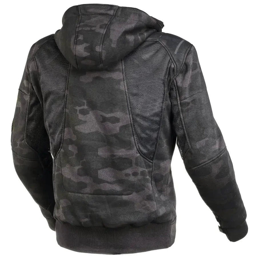 Macna Breeze Hoodie Black / Grey Camo - FREE UK Shipping, FREE 365 Day Returns | Moto Central
