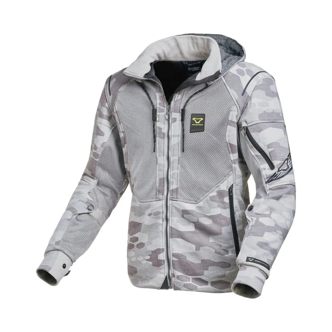 Macna Breeze Hoodie Beige Camo - FREE UK Shipping, FREE 365 Day Returns | Moto Central