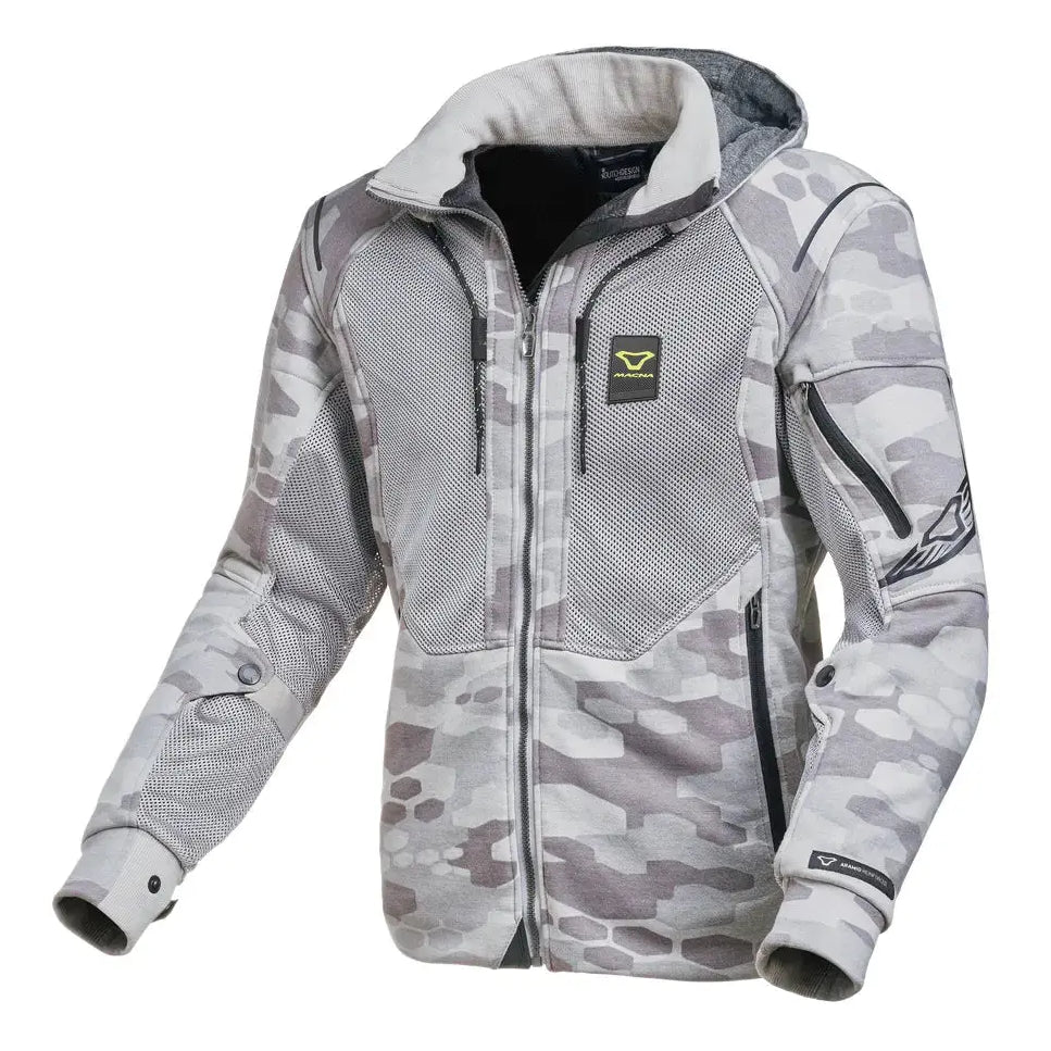 Macna Breeze Hoodie Beige Camo - FREE UK Shipping, FREE 365 Day Returns | Moto Central