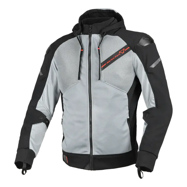 Macna Brero Textile Jacket Grey / Black front view