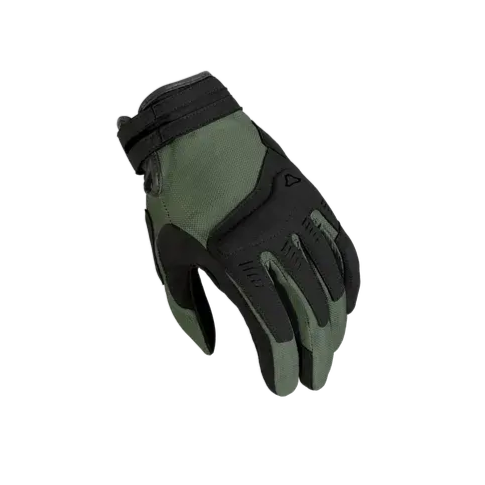 Macna Darko Short Textile Gloves Green / Black FREE UK Delivery, FREE 365 Day Returns | Moto Central