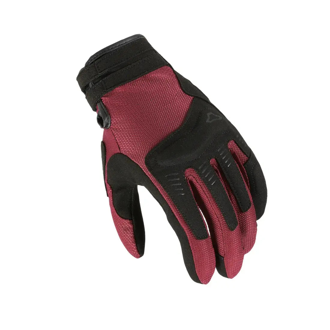 Macna Darko Ladies Textile Gloves Bordeaux / Black  - FREE UK Shipping, FREE 365 Day Returns | Moto Central