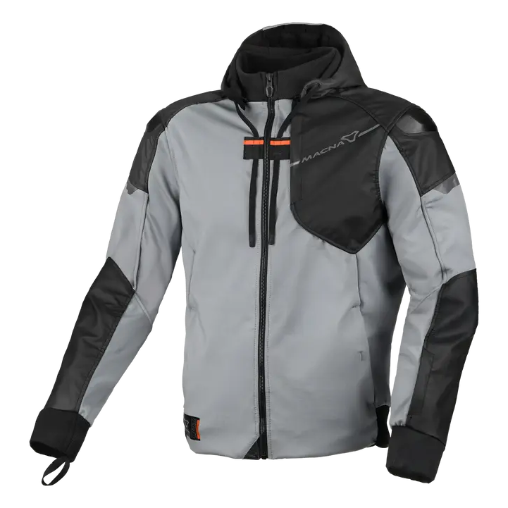 Macna Distec Textile Jacket Grey / Black, front view