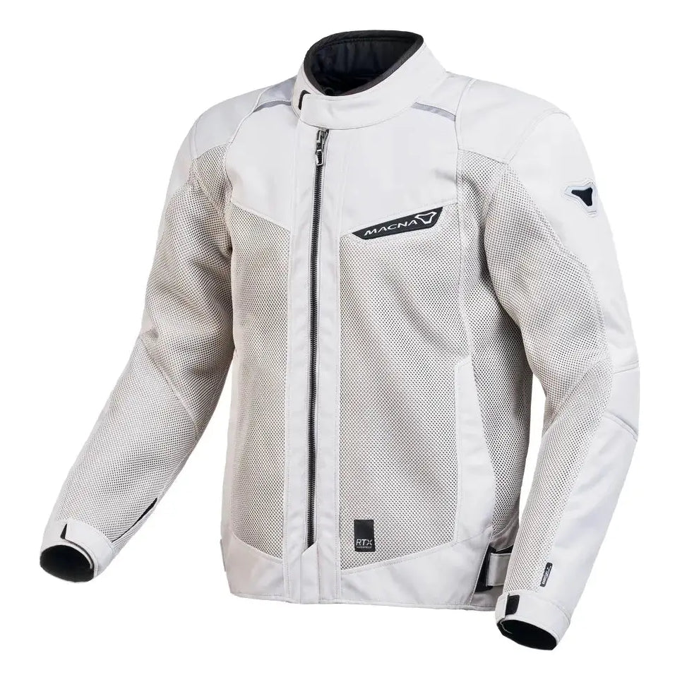 Macna Empire Textile Jacket Light Grey - FREE UK Shipping, FREE 365 Day Returns | Moto Central