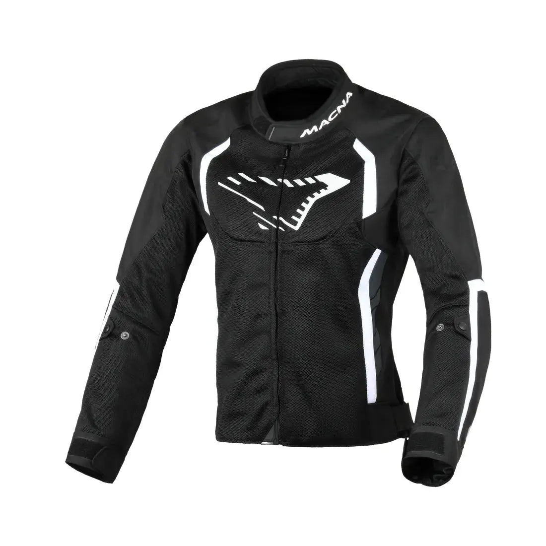 Macna Grisca Textile Jacket Black / White - FREE UK Shipping, FREE 365 Day Returns | Moto Central