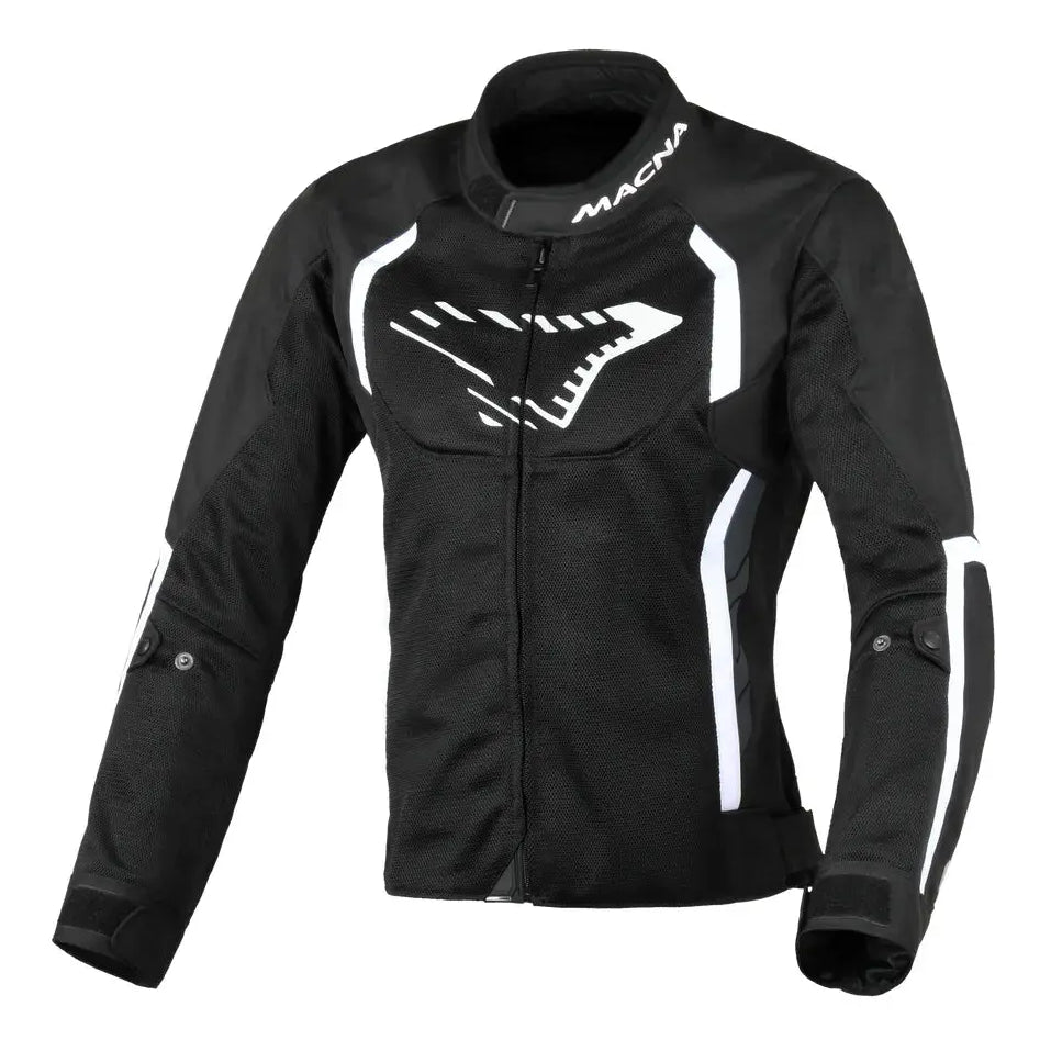 Macna Grisca Textile Jacket Black / White - FREE UK Shipping, FREE 365 Day Returns | Moto Central