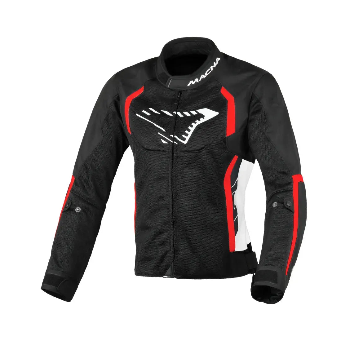 Macna Grisca Textile Jacket Black / White / Red - FREE UK Shipping, FREE 365 Day Returns | Moto Central