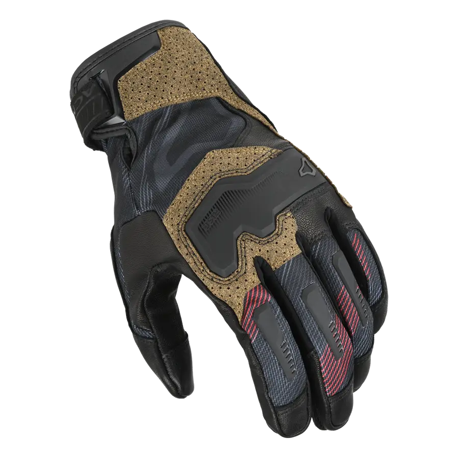 Macna Haros 2.0 Gloves Black / Red, back-of-hand view