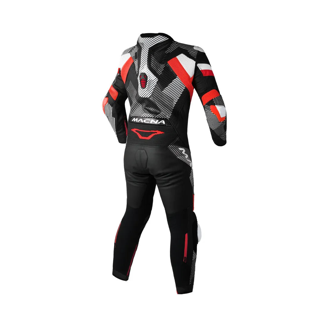 Macna Ignite 1-Piece Leather Suit Black / Red FREE UK Delivery, FREE 365 Day Returns | Moto Central