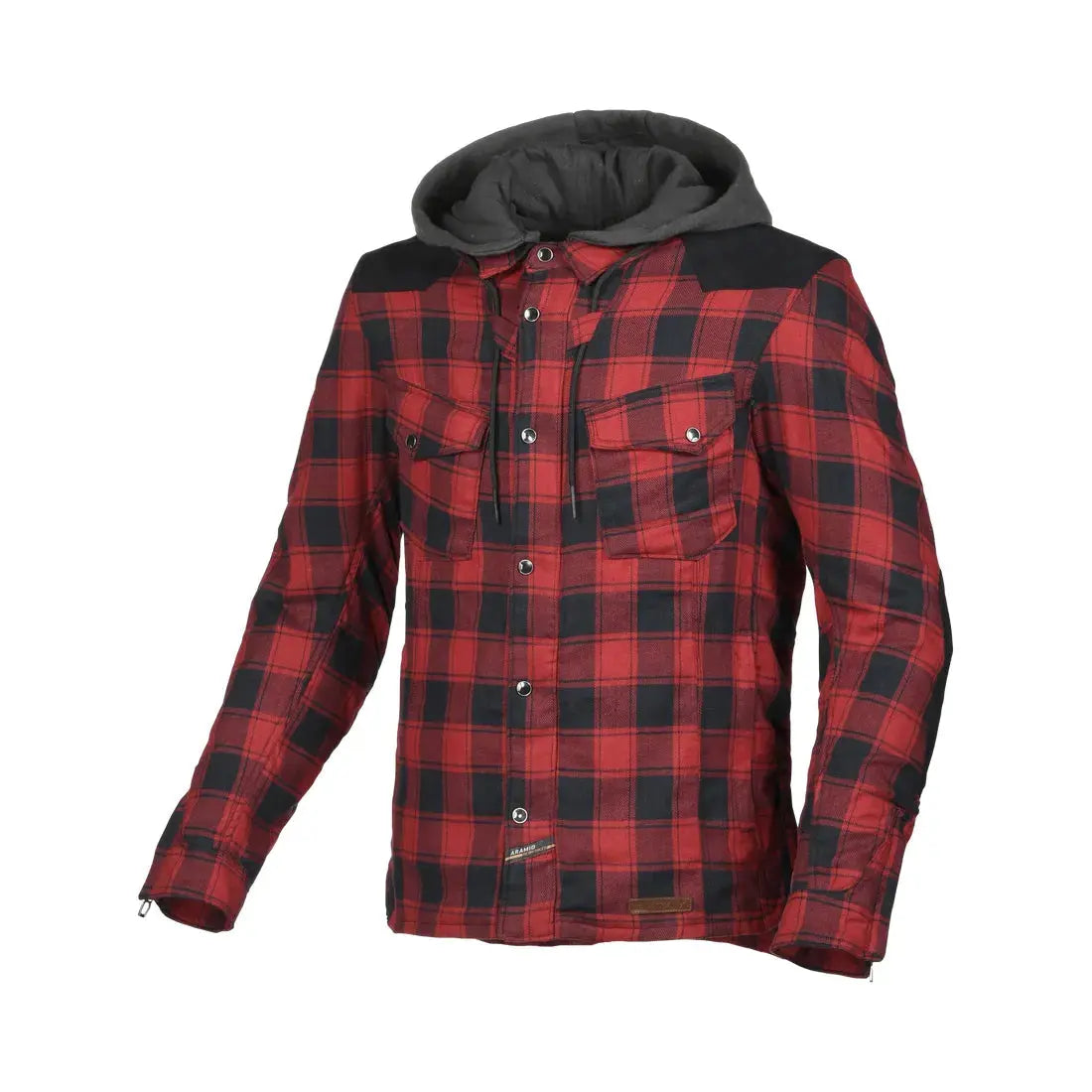 Macna Inland Hoodie Textile Jacket Red / Black - FREE UK Shipping, FREE 365 Day Returns | Moto Central