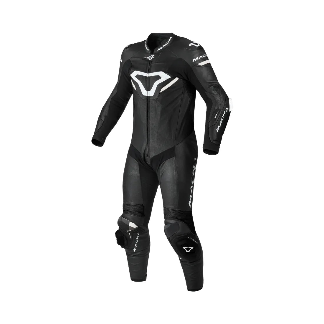 Macna Mizuro 1-Piece Leather Suit Black / White FREE UK Delivery, FREE 365 Day Returns | Moto Central