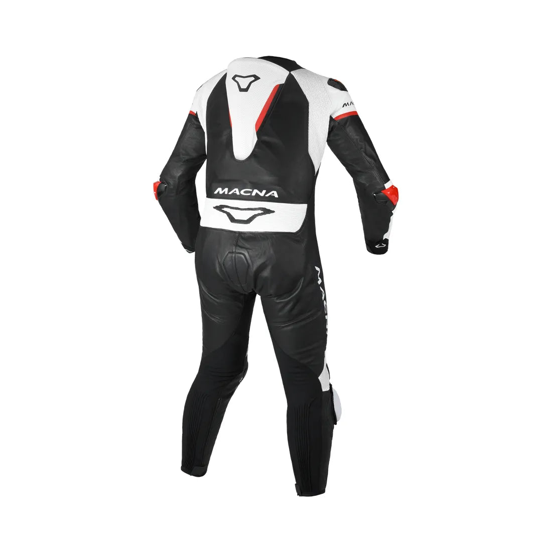 Macna Mizuro 1-Piece Leather Suit White / Red FREE UK Delivery, FREE 365 Day Returns | Moto Central
