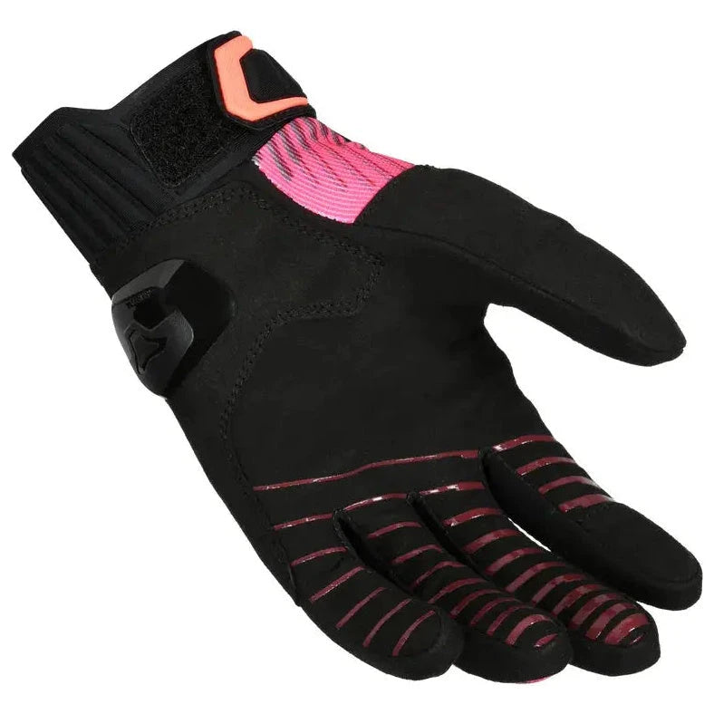 Macna Octar 2.0 Ladies Textile Gloves Black / Bordeaux / Pink - FREE UK Shipping, FREE 365 Day Returns | Moto Central
