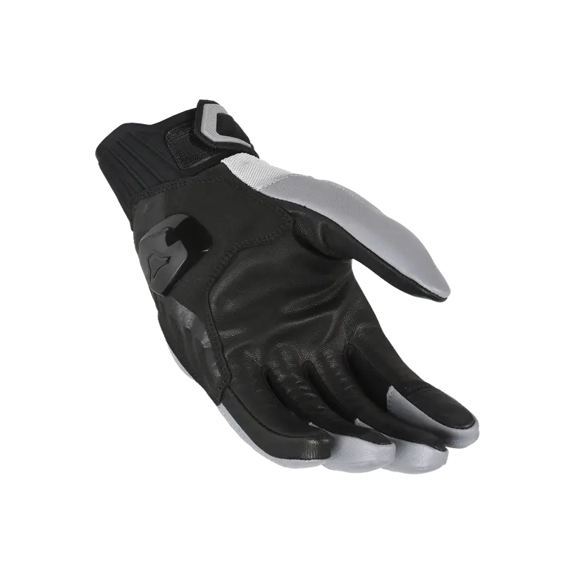 Macna Octavius Leather Gloves Grey / Black FREE UK Delivery, FREE 365 Day Returns | Moto Central