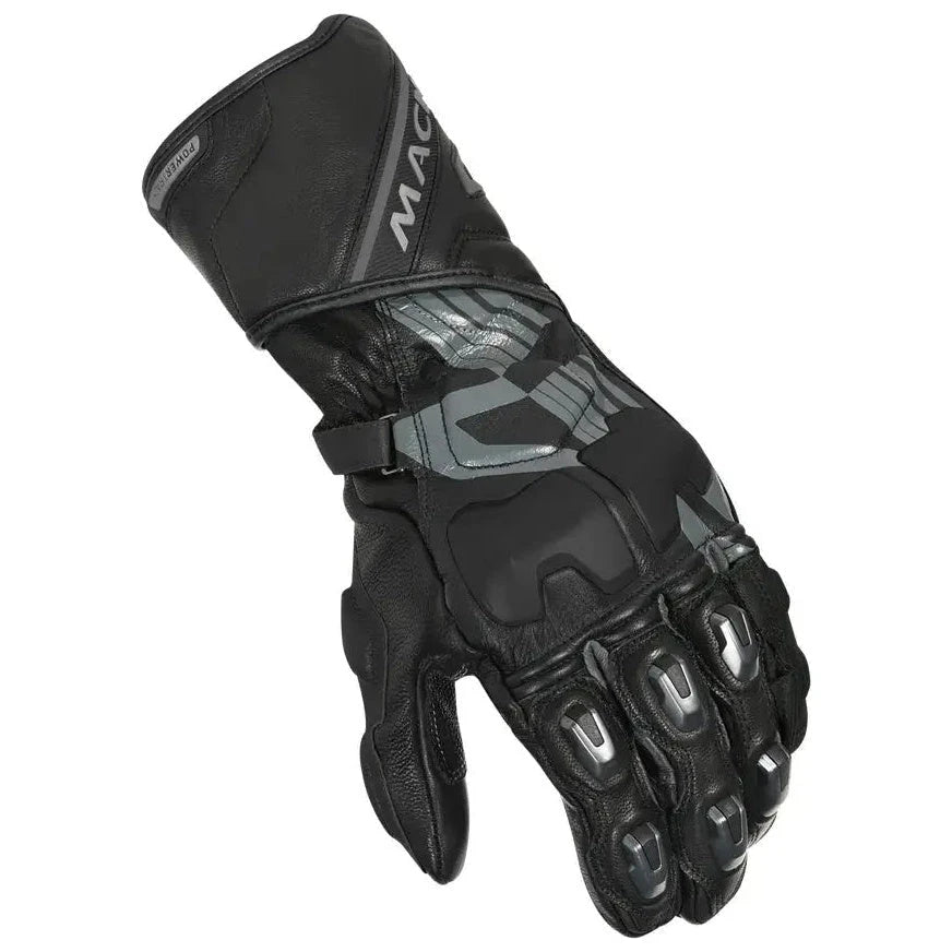 Macna Powertrack Leather Gloves Black - FREE UK Shipping, FREE 365 Day Returns | Moto Central