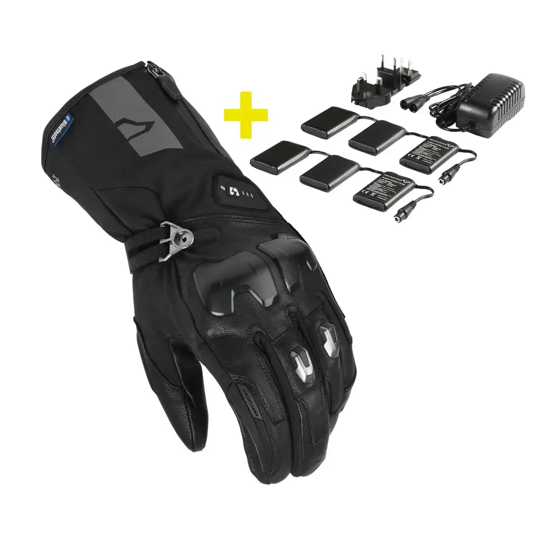 Macna Progress 2.0 RTX DL Heated Gloves With 12V 3A Kit Black - FREE UK Shipping, FREE 365 Day Returns | Moto Central