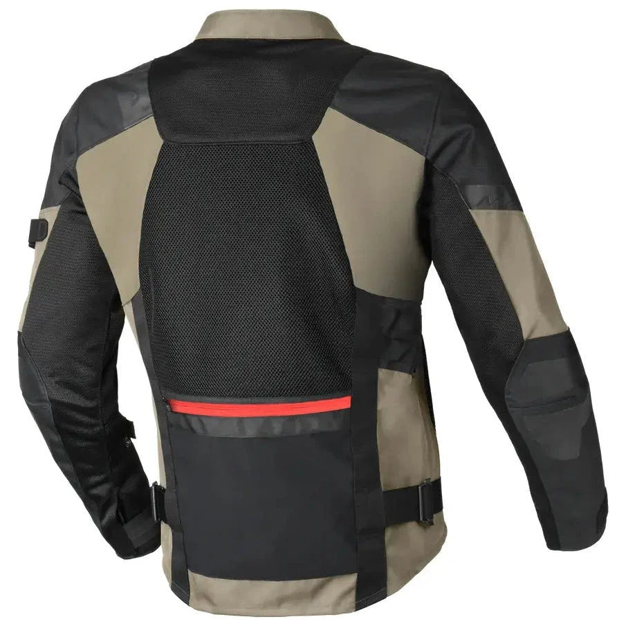 Macna Raddic Textile Jacket Taupe / Black – rear view